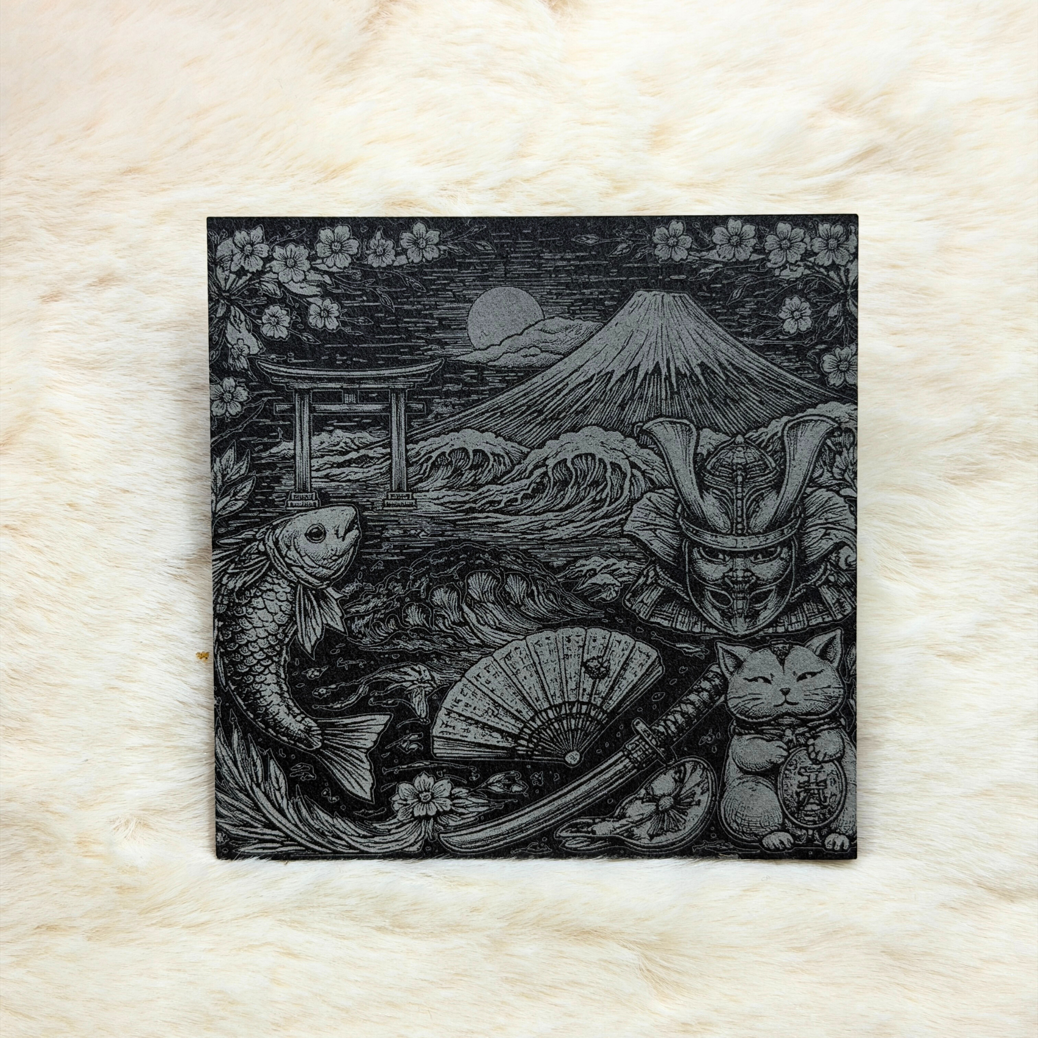 Gravure sur Ardoise Personnalisée – 10 × 10 cm