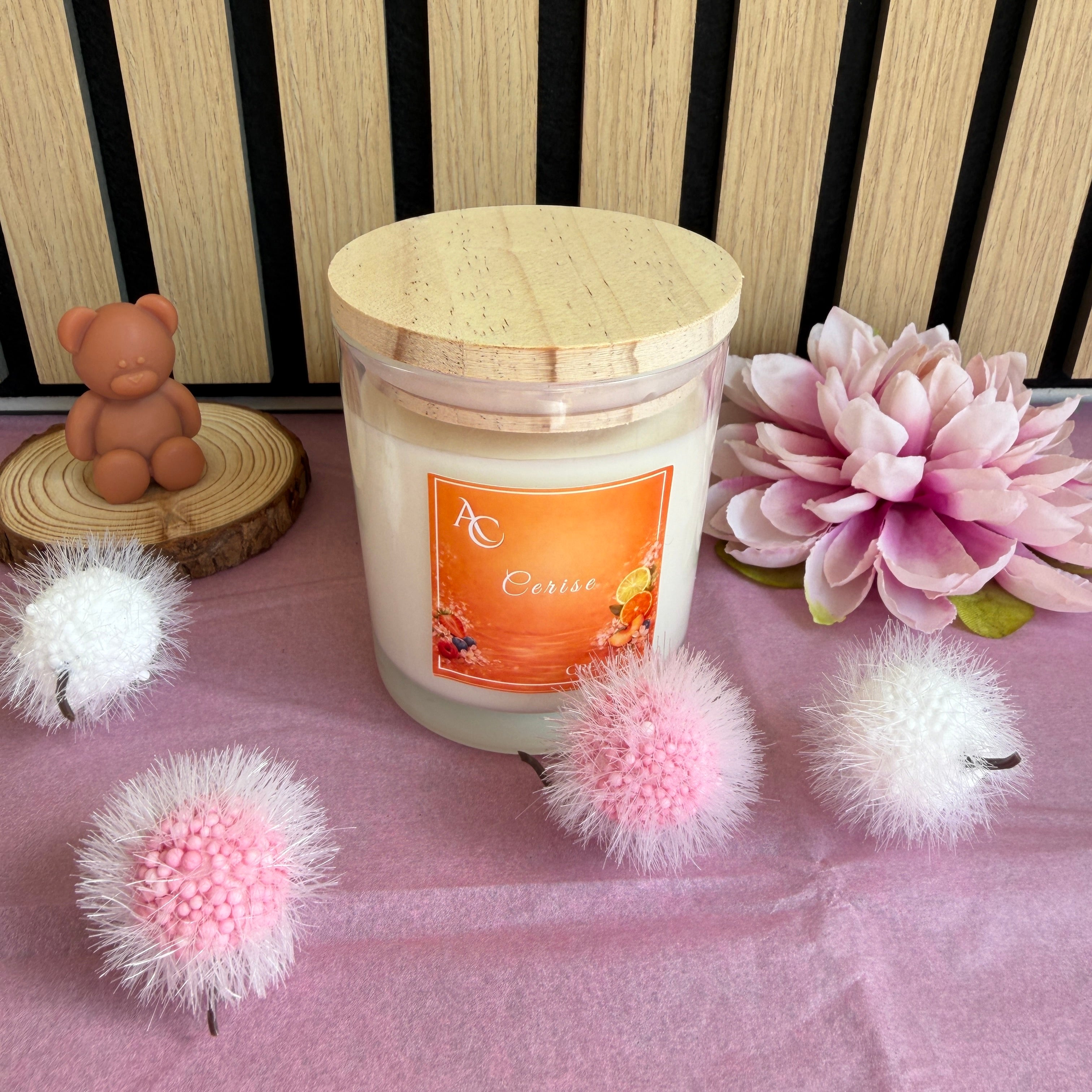 Bougie Cerise - Cire de soja naturelle