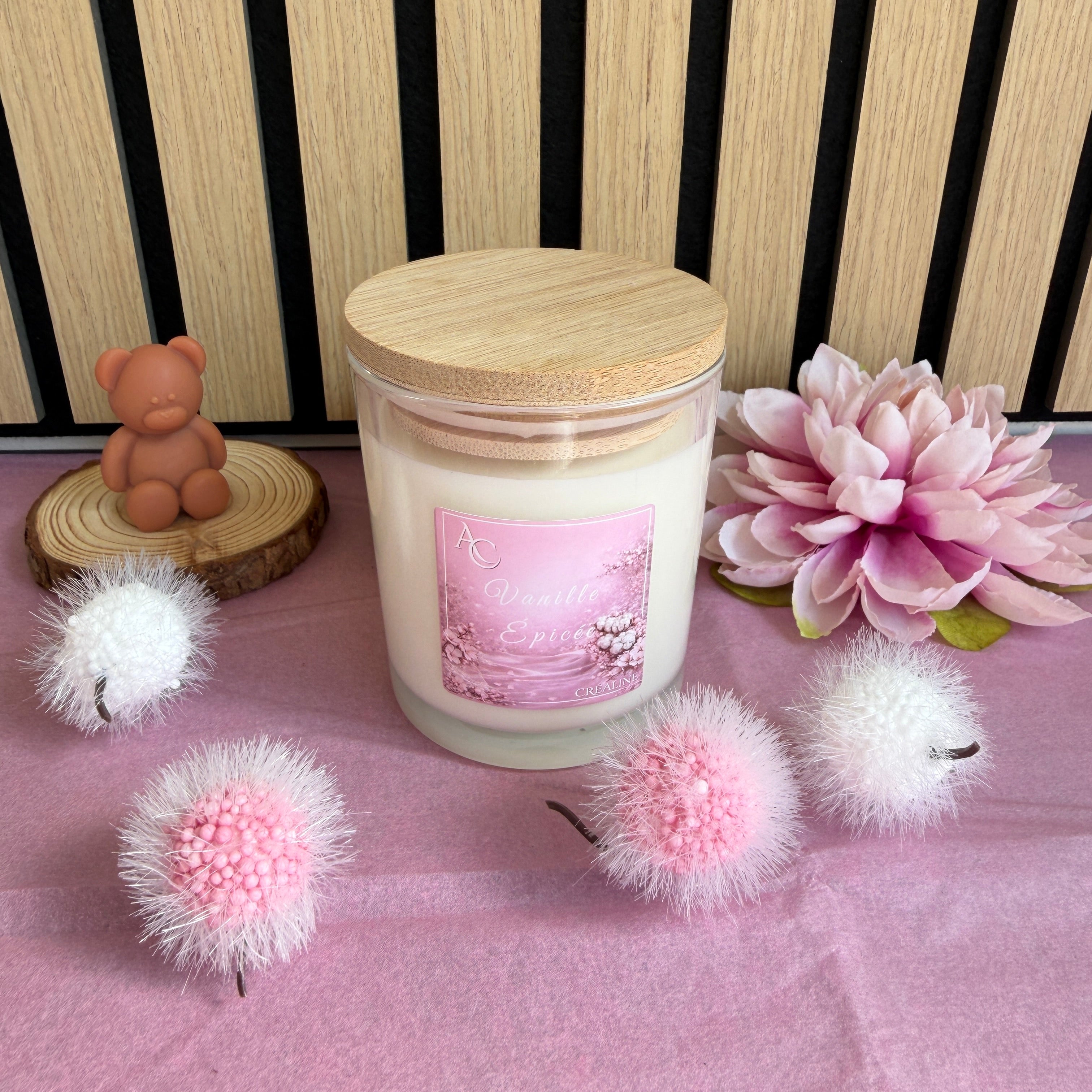 Bougie Vanille Épicée – Cire de soja naturelle