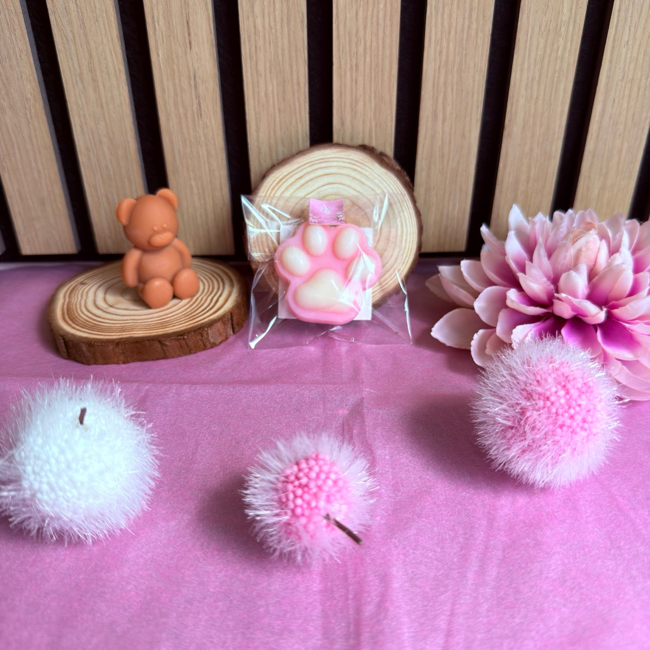 Fondant Parfumé Patte Rose Vanillée – Cire de soja naturelle