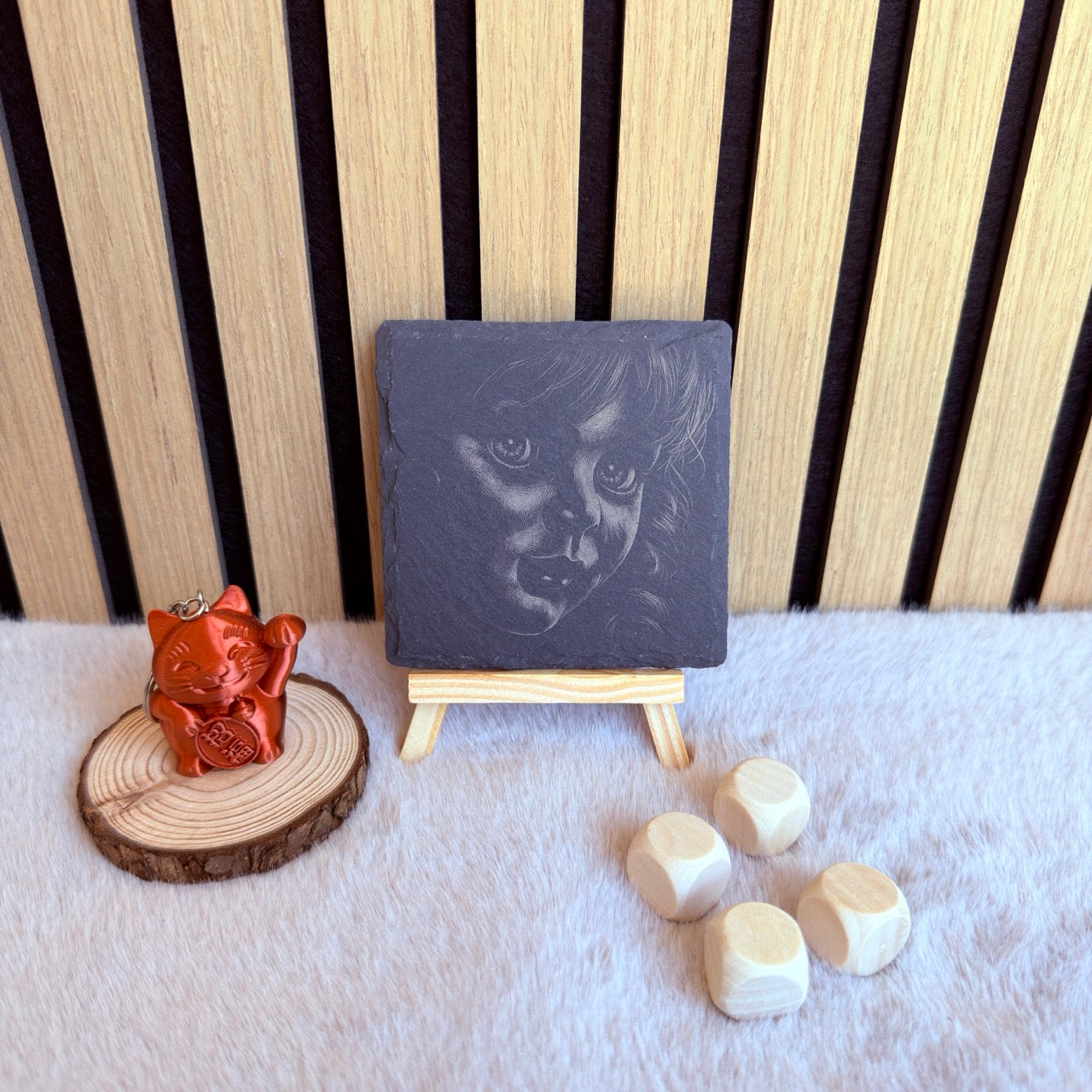 Annabelle – Gravure sur ardoise sous verre personnalisée