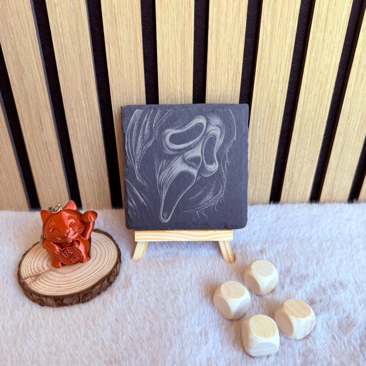 Scream – Gravure sur ardoise sous verre personnalisée