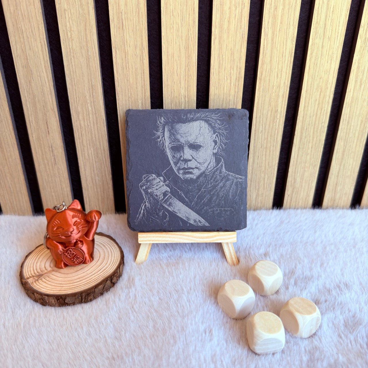 Halloween – Gravure sur ardoise sous verre personnalisée