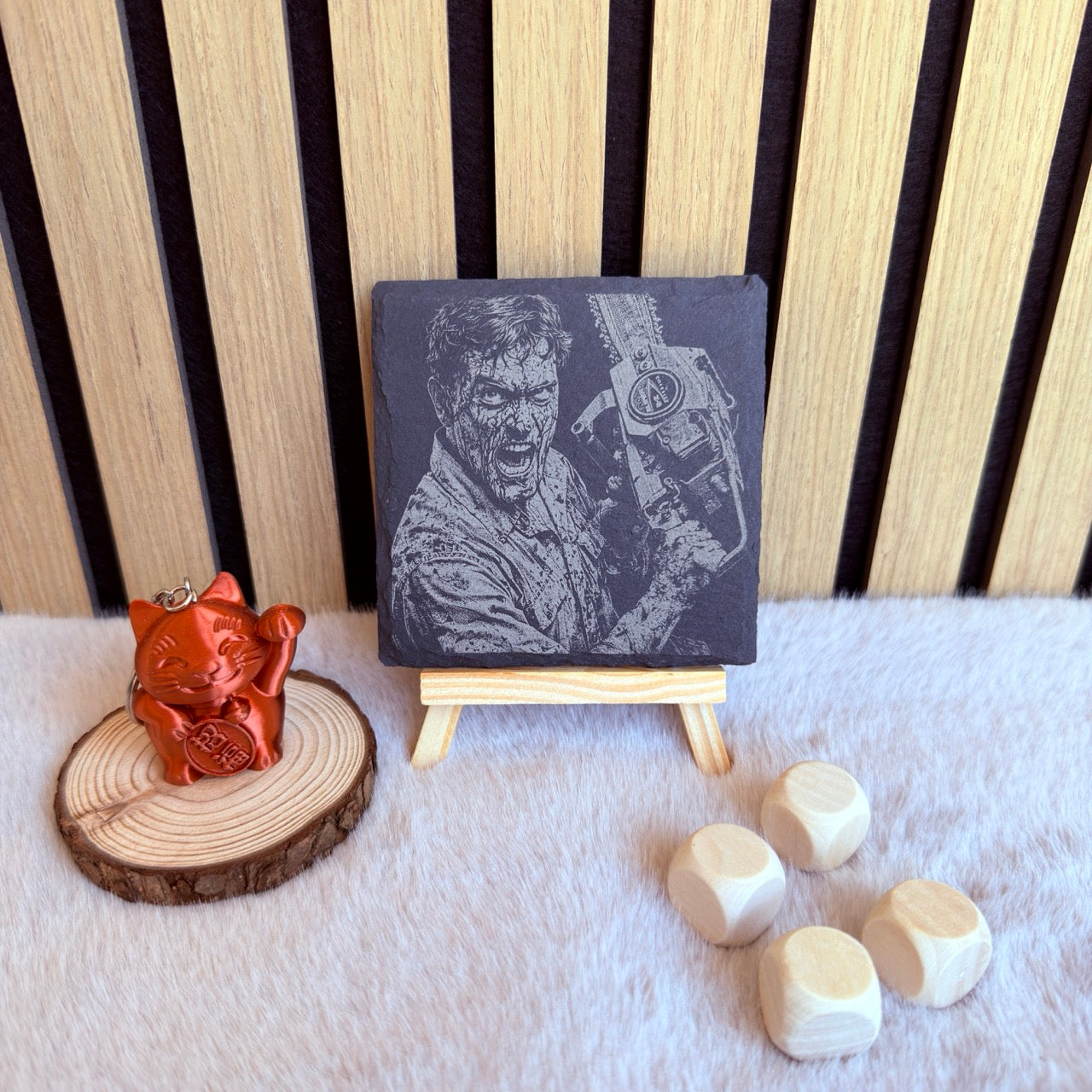 Evil Dead – Gravure sur ardoise sous verre personnalisée