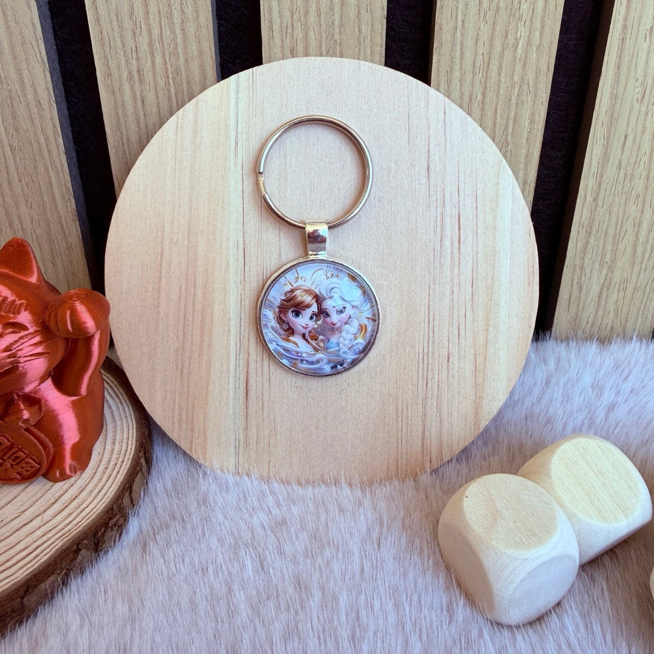 Porte-clés Cabochon – La reine des neiges