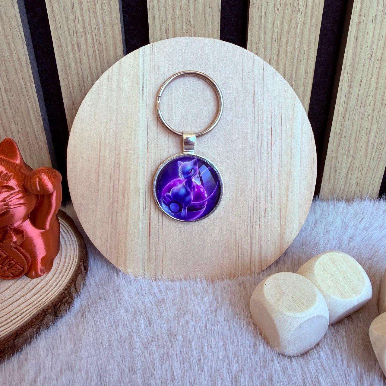 Porte-clés Cabochon – Mewtwo
