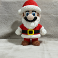 Figurine Mario Noël Effet Tricot