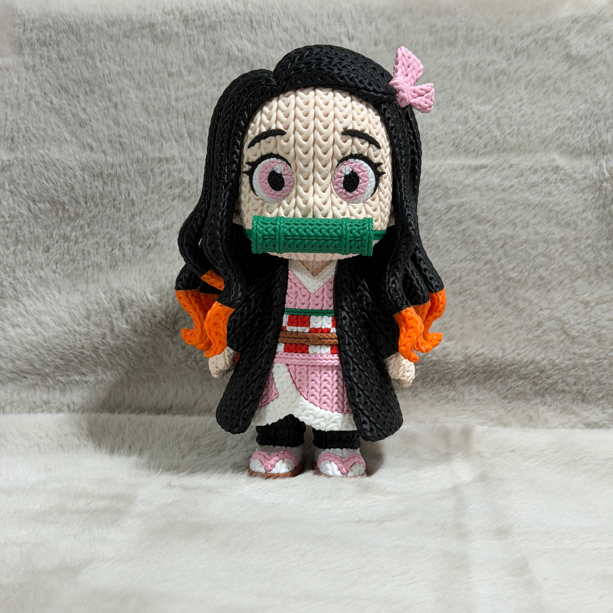 Figurine Nezuko Effet Tricot