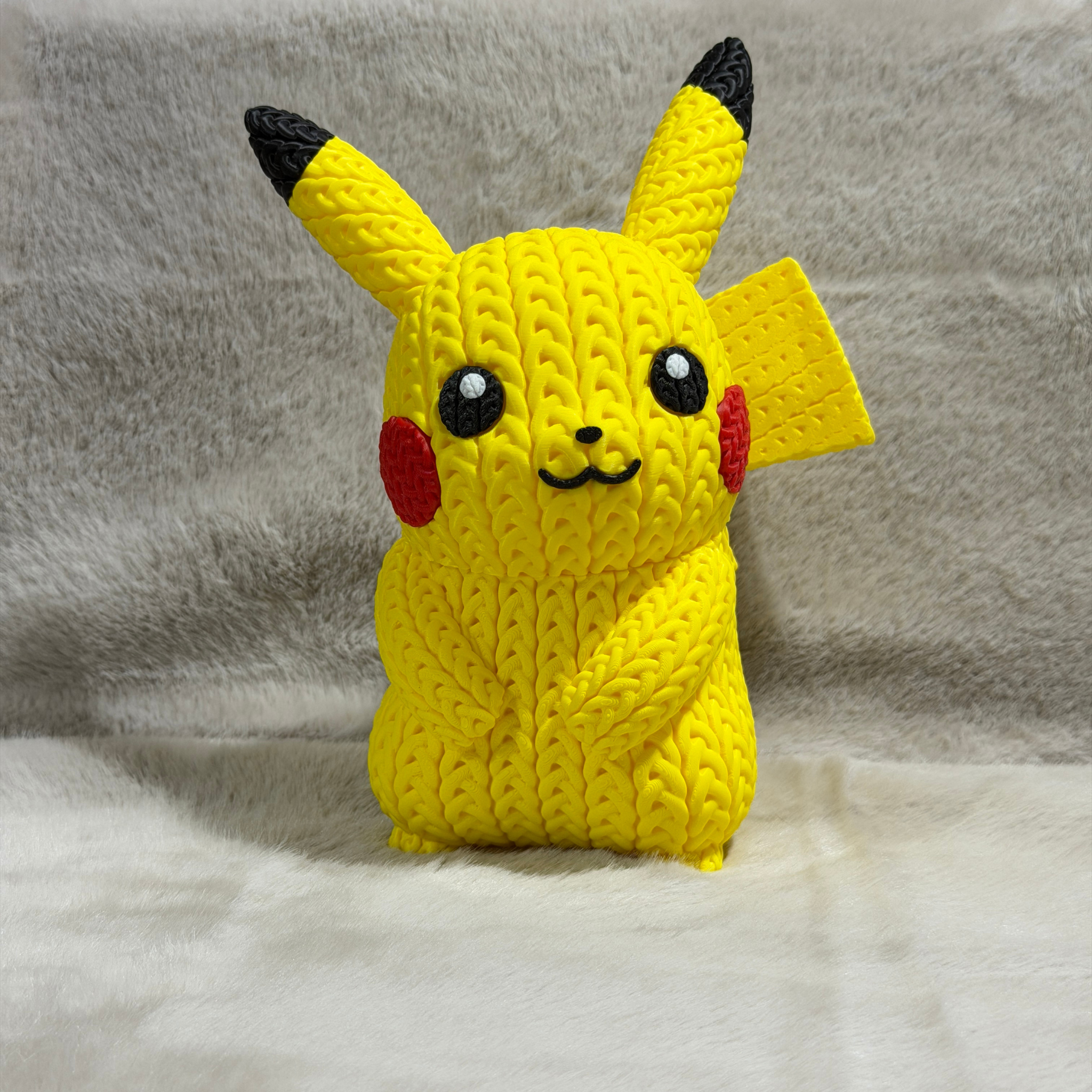 Figurine Pikachu Effet Tricot